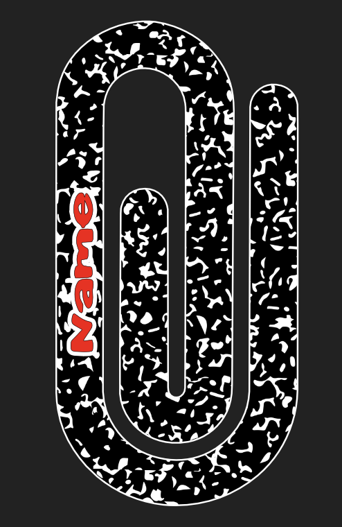 Personalized Giant 4”x2” Paper Clip – Custom Name or Message