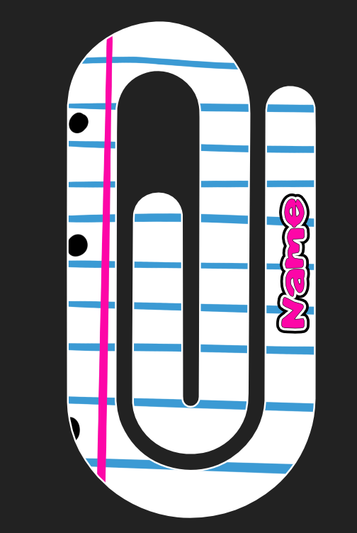 Personalized Giant 4”x2” Paper Clip – Custom Name or Message