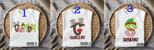 Custom Christmas  Sublimation shirt options