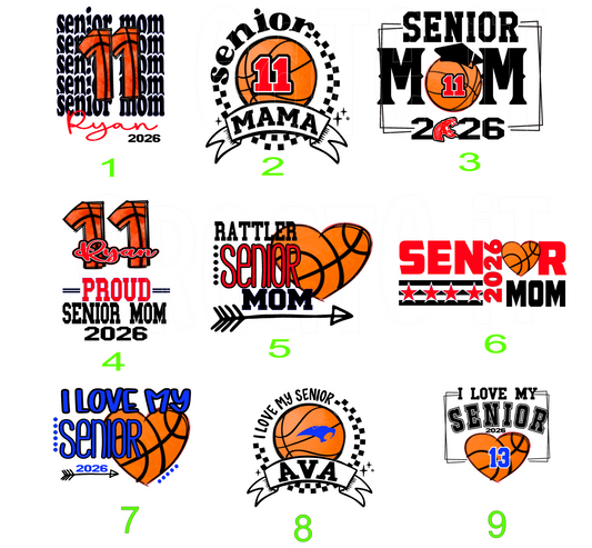 basketball senior mom shirts