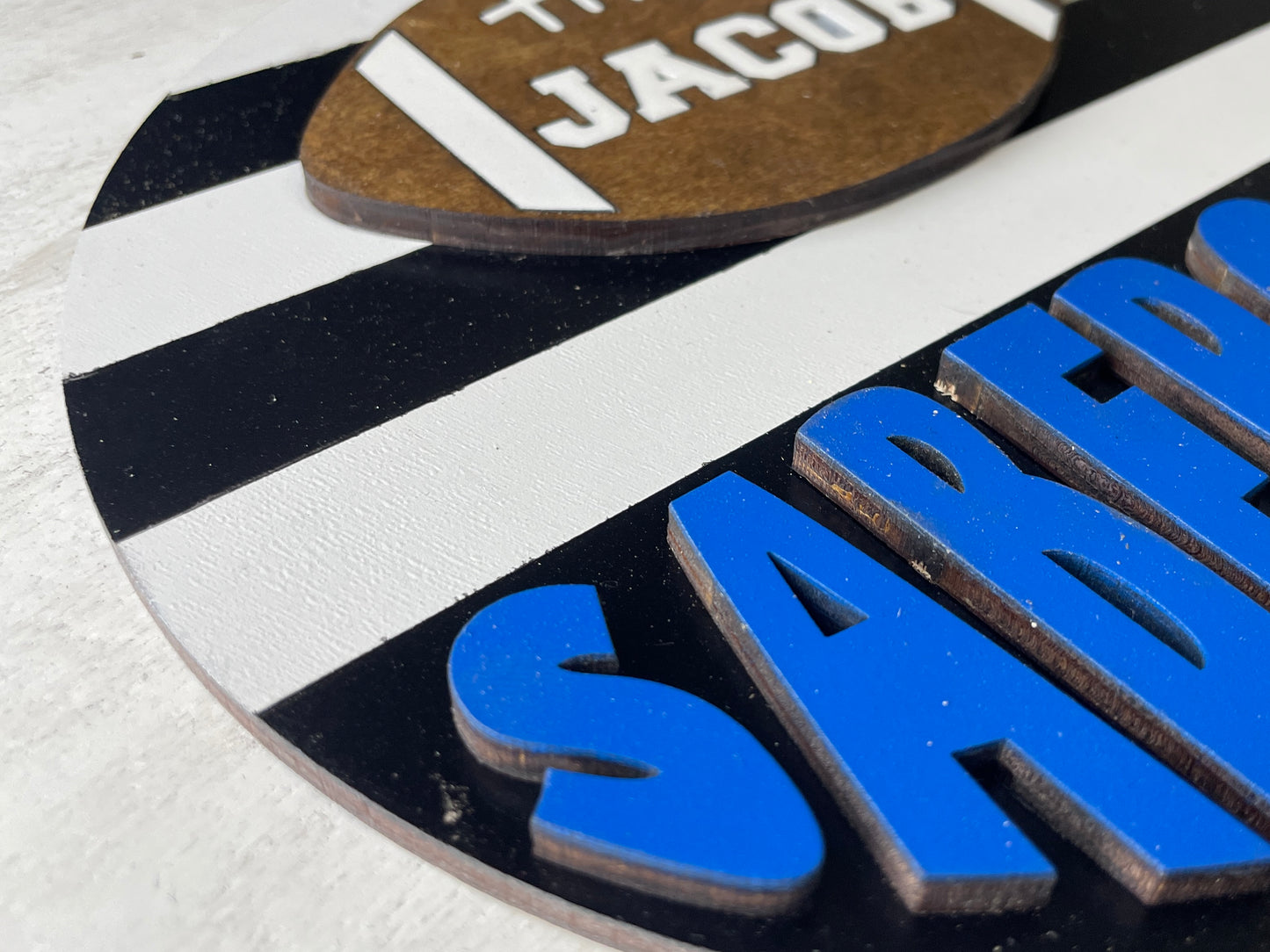 Football wood round