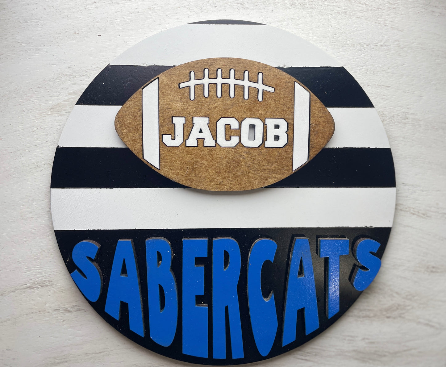 Football wood round