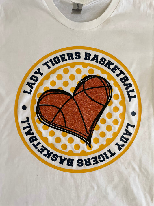 Custom heart  basketball shirt