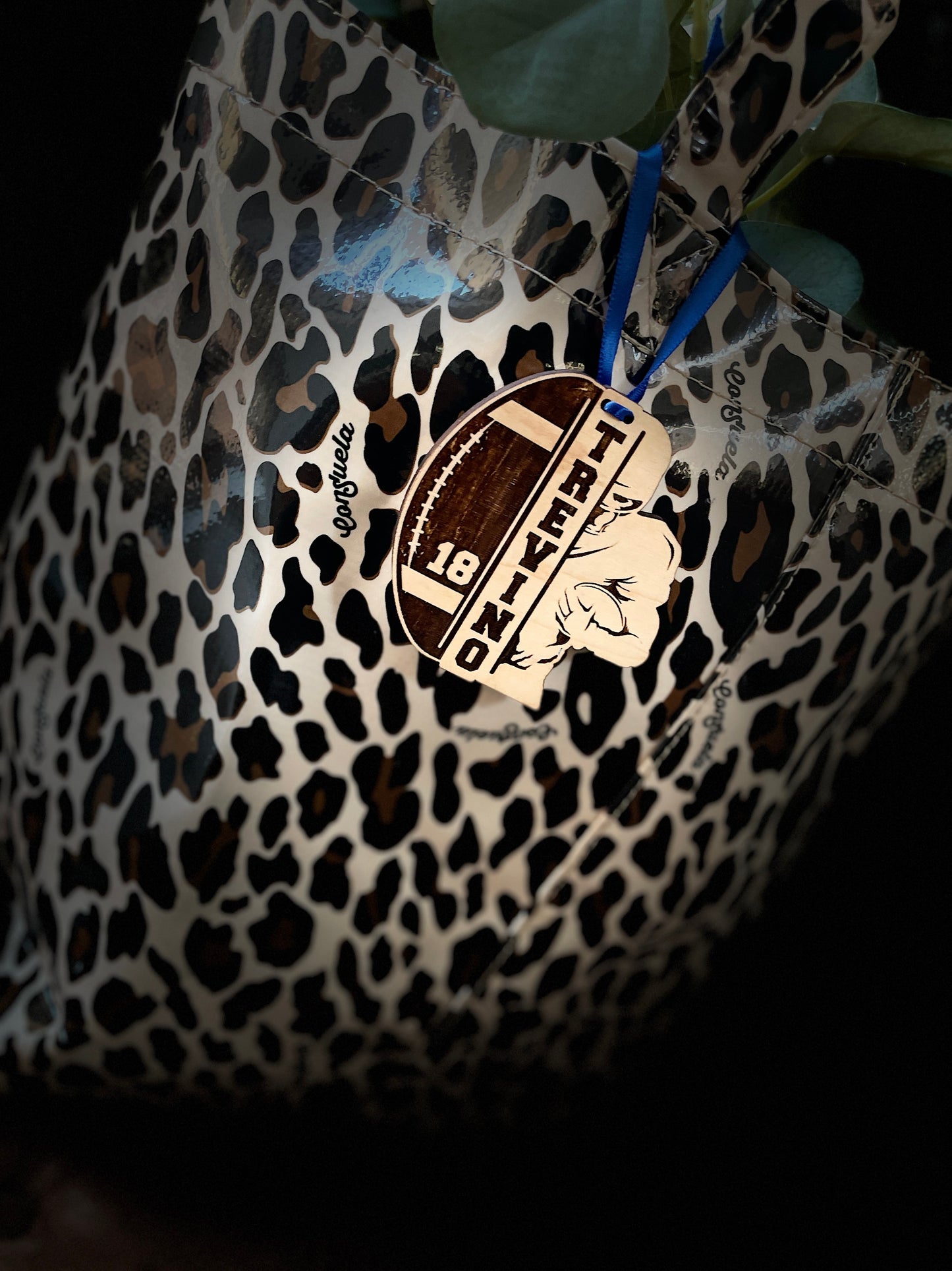 Bag Tags- Football player/Ball