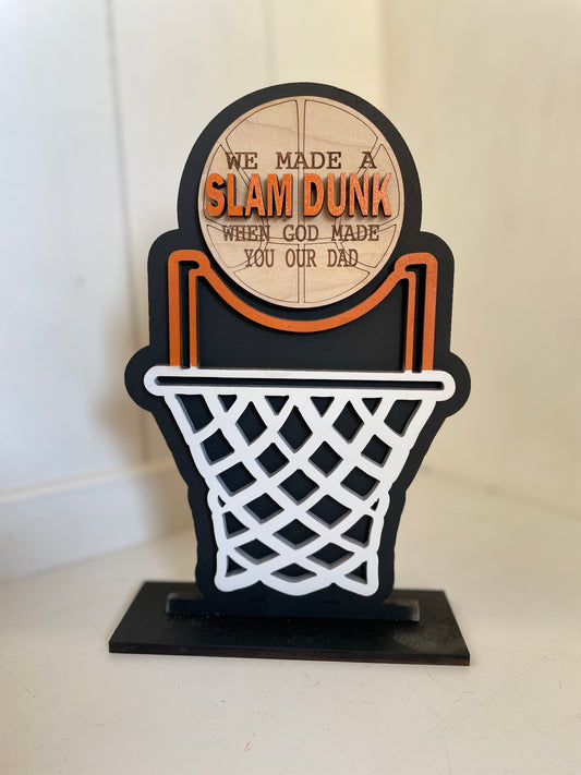 Basketball sign form Dad