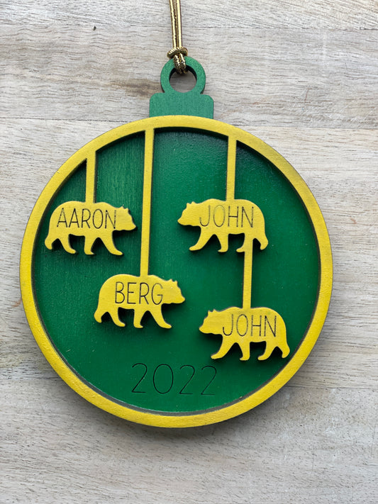 Bear  family ornament