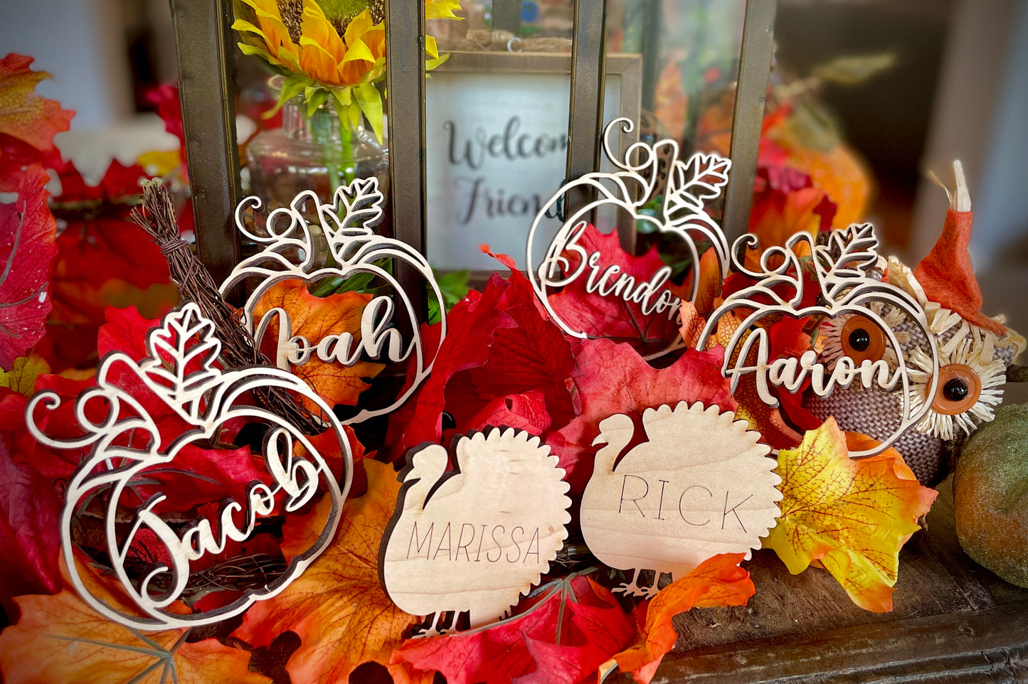 Turkey  custom wood place tag