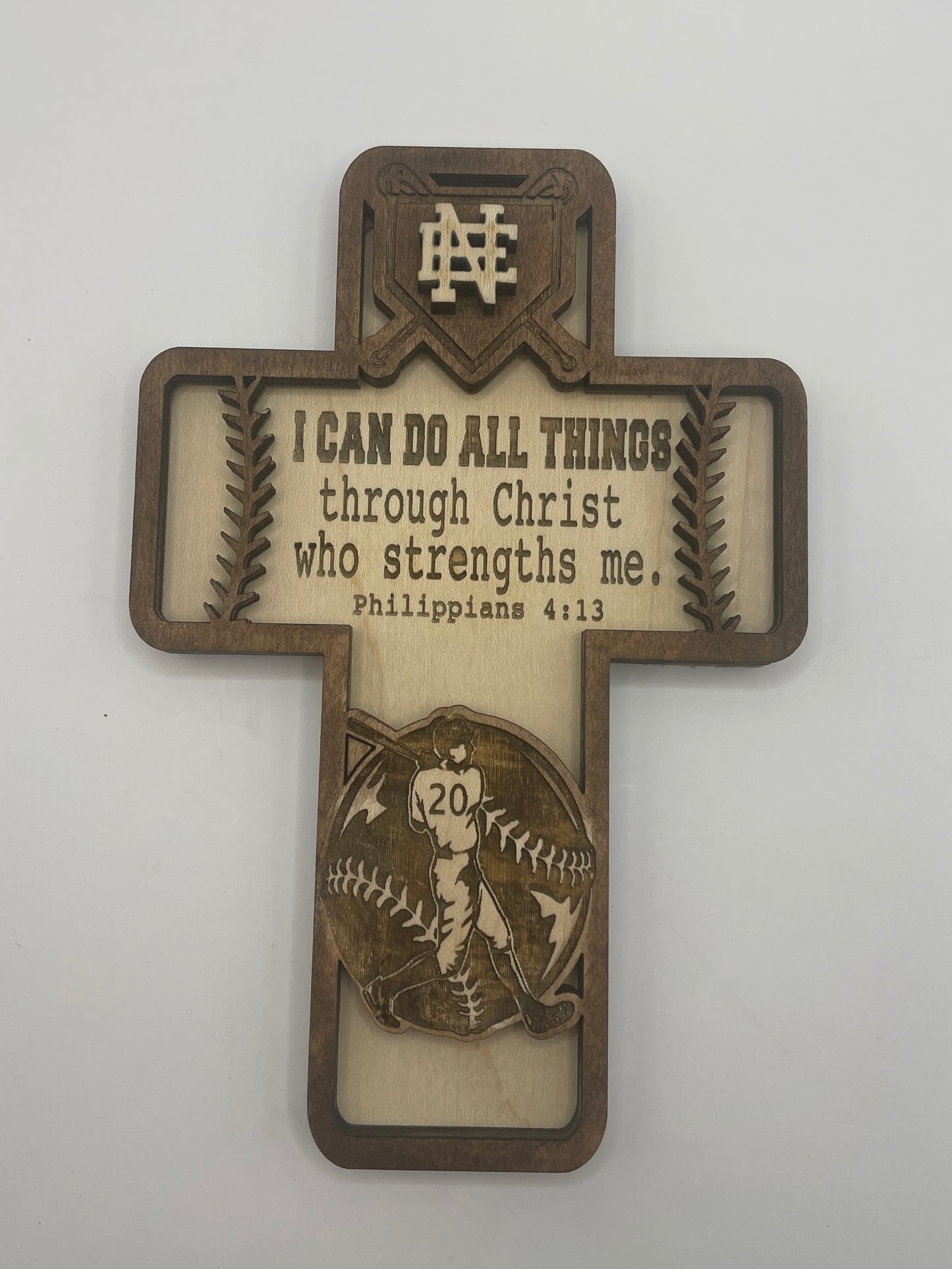 Baseball  cross I can do all things