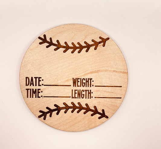 Baseball Welcome Baby Sign