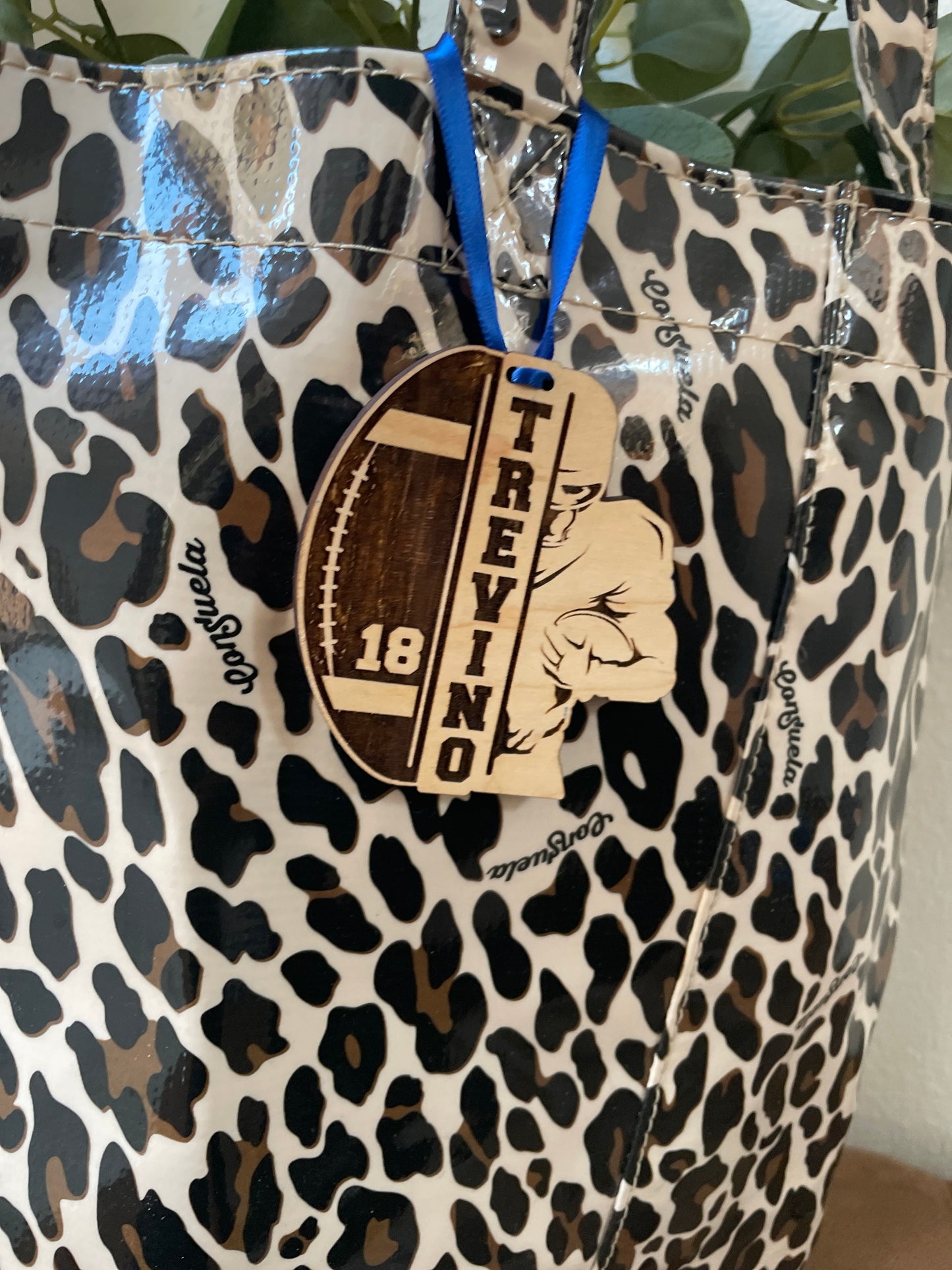 Bag Tags- Football player/Ball