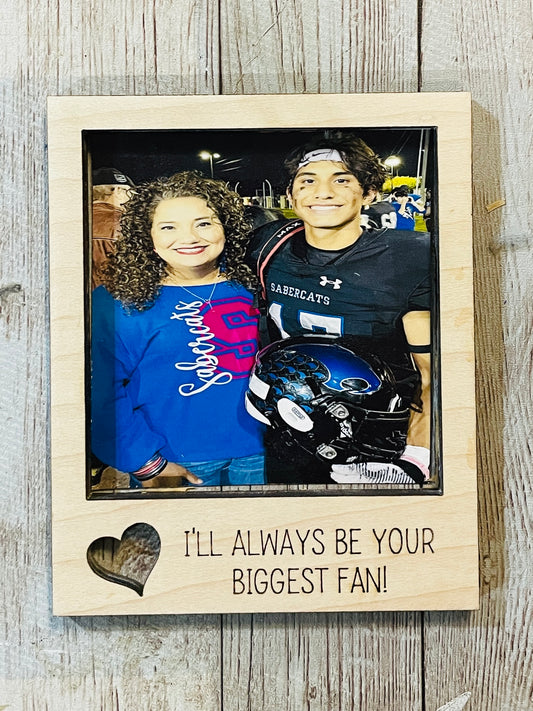 Photo frame with custom messaage