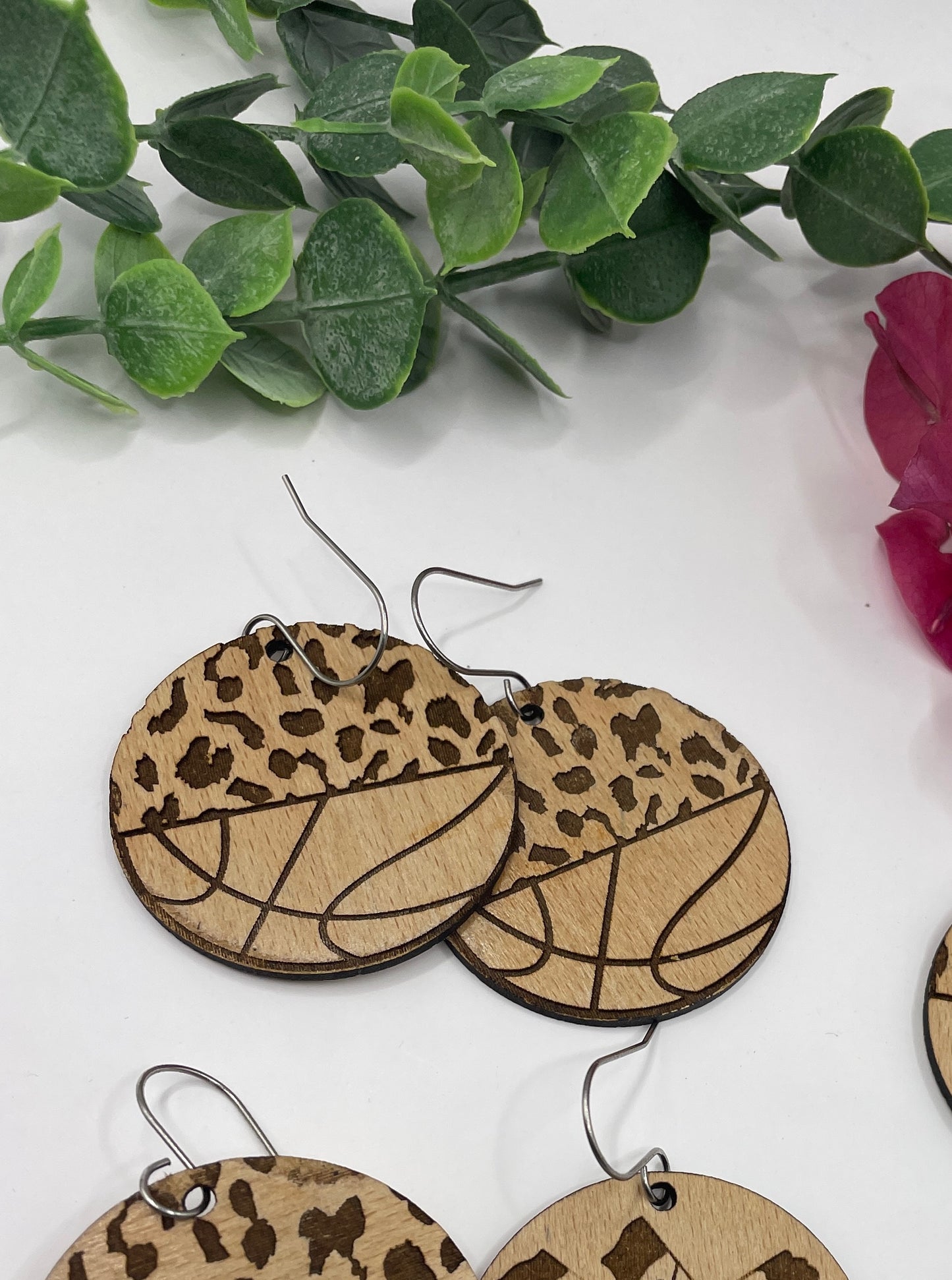 Basketball earrings