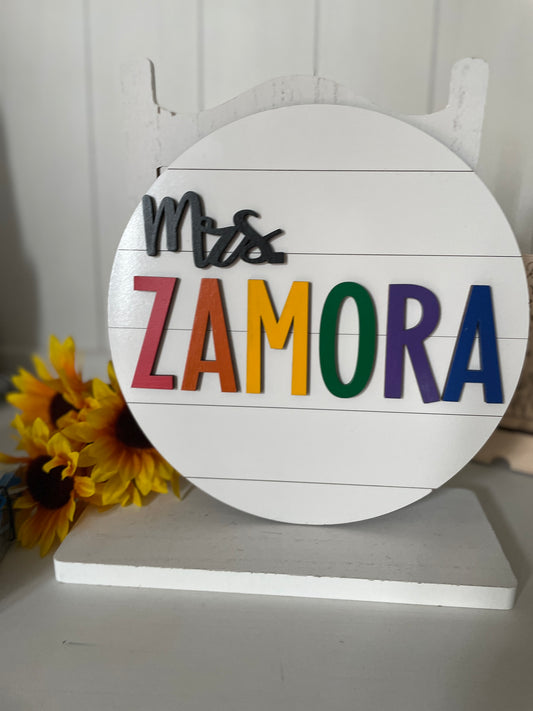 Teacher sign