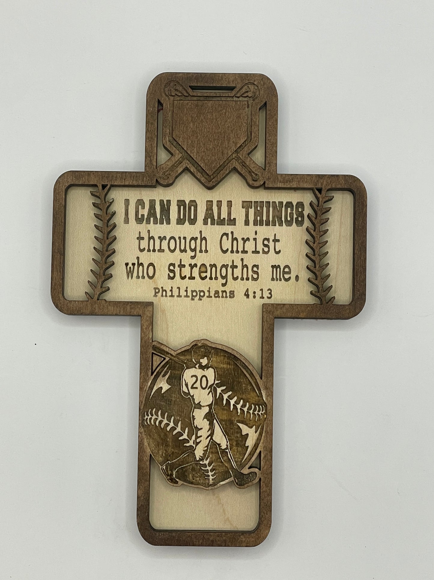 Baseball  cross I can do all things
