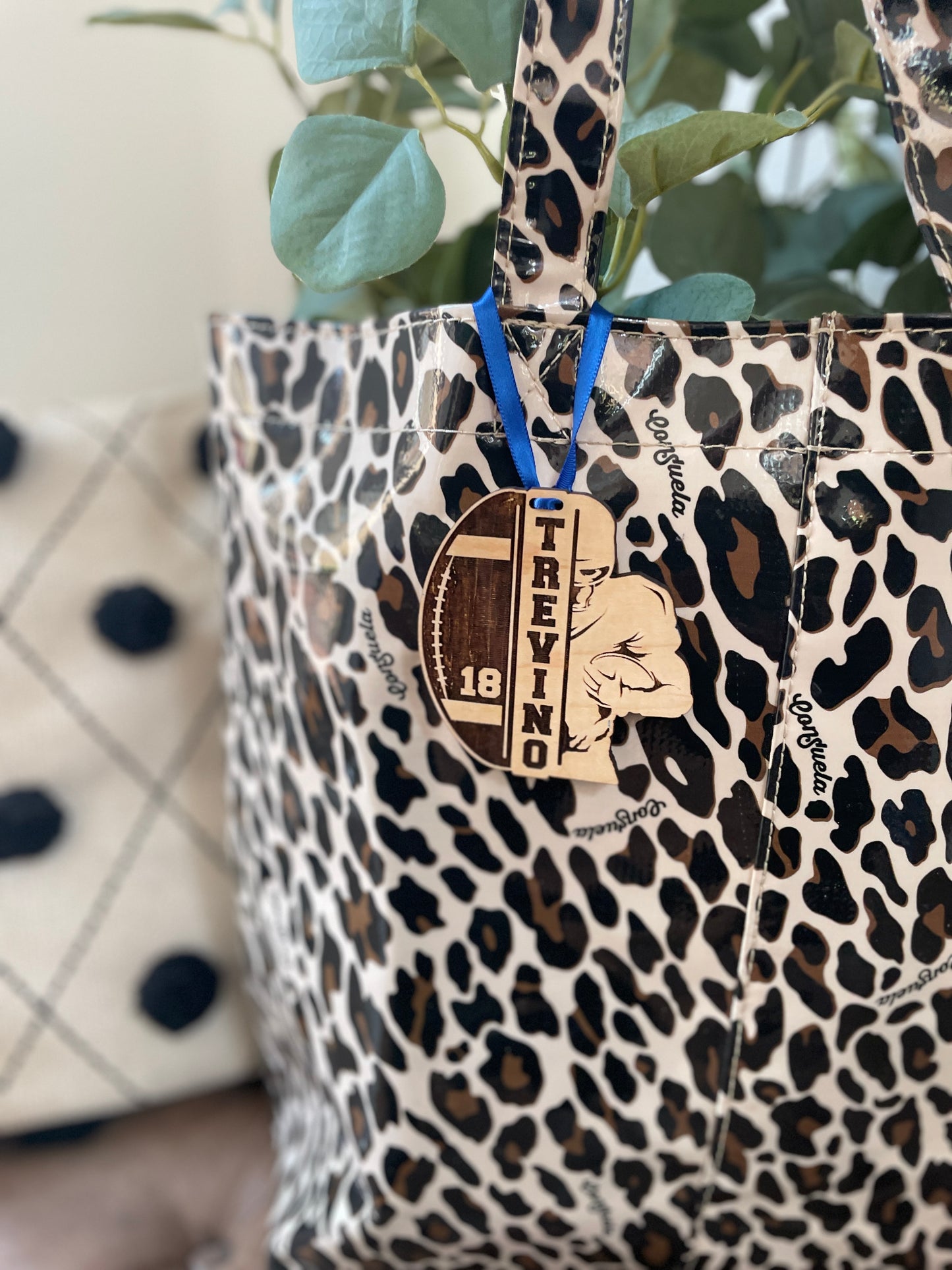 Bag Tags- Football player/Ball