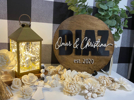 Wedding Round Sign