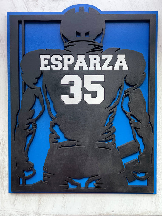 Football player sign