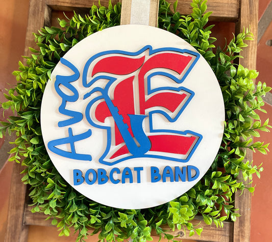 8"  Band Wood Sign- custom made