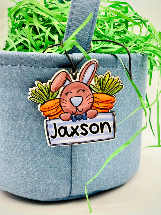 Bunny tag with name
