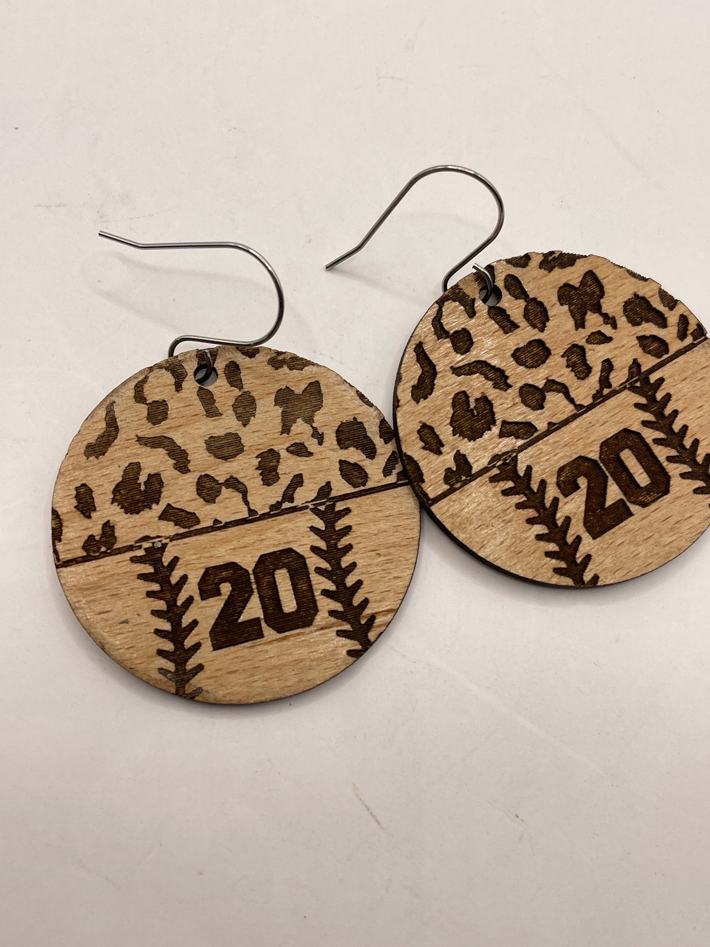 baseball earrings