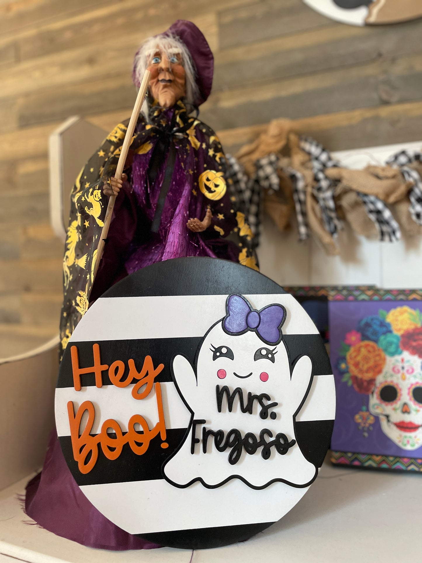 Halloween Custom Name  Round sign