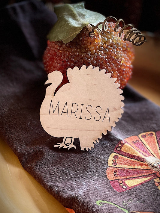 Turkey  custom wood place tag