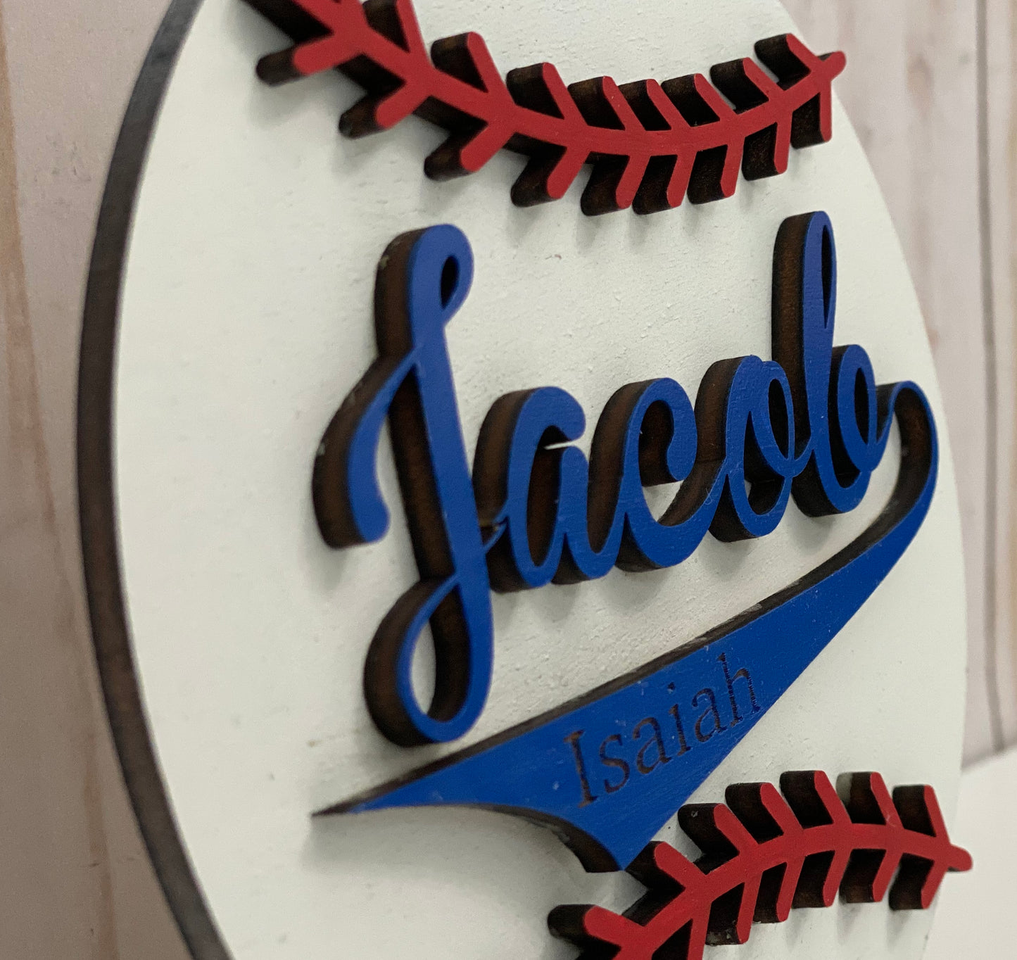 Baseball Wood Sign